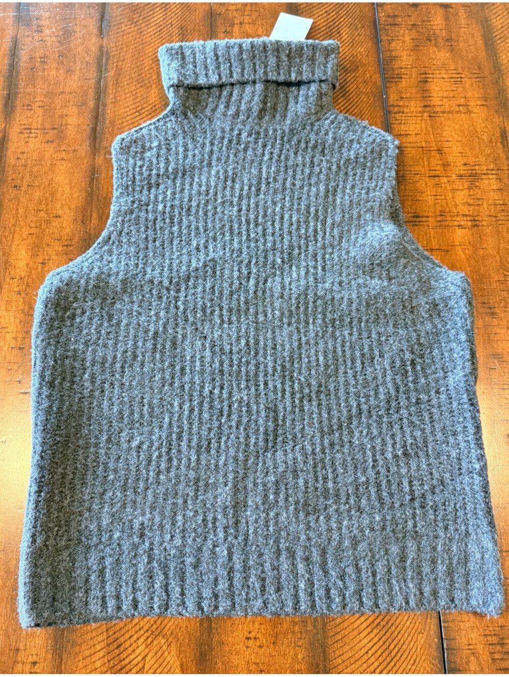 WAYF Shay Sleeveless Ribbed Turtleneck Sweater Charcoal Women's Small NWT